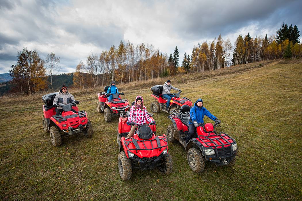 Jazda na štvorkolkách v prírode Liptova. Vhodná aktivita pre teambuilding.